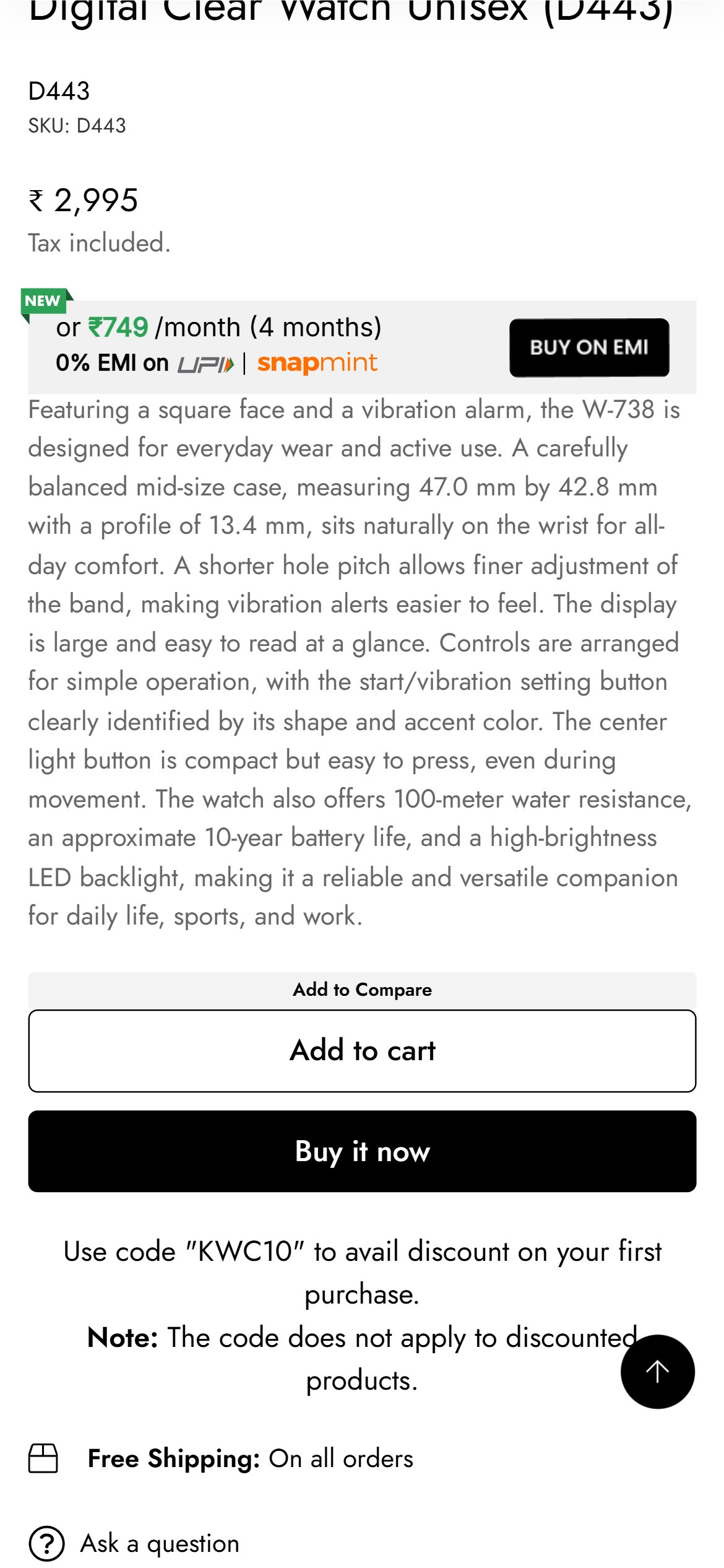 Kamal Watch Company — Mobile