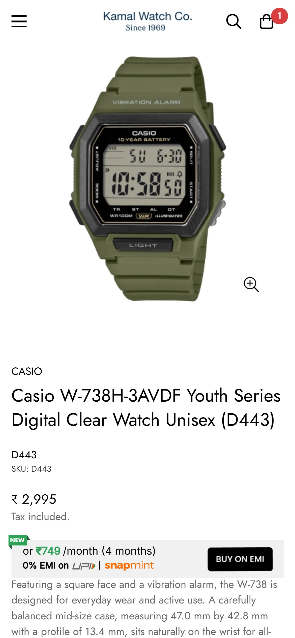 Kamal Watch Company — Mobile
